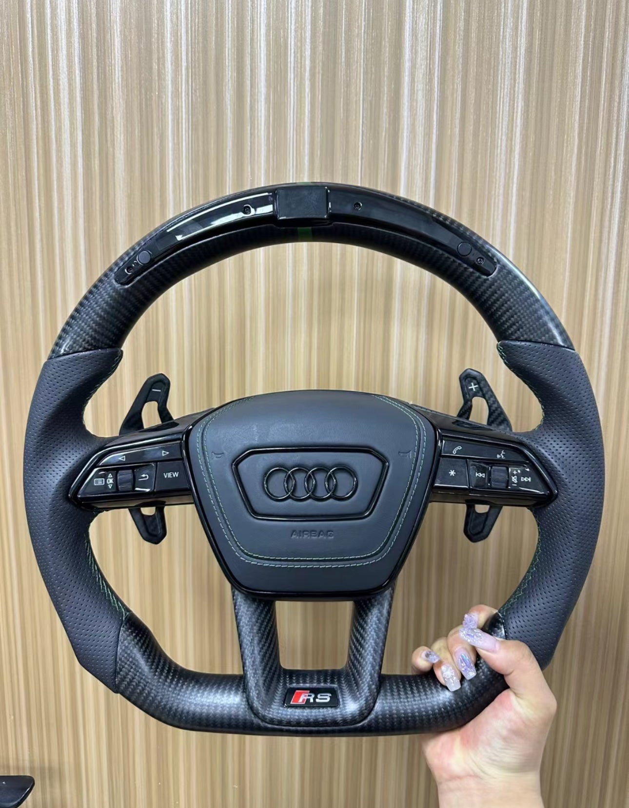 Audi New Style Carbon Fibre Steering Wheel